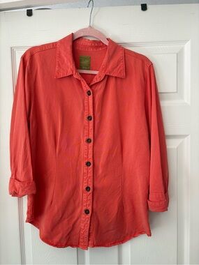 Women's Pulp Coral Button-Down Shirt